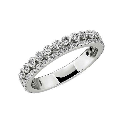 blue nile双排钻石戒指