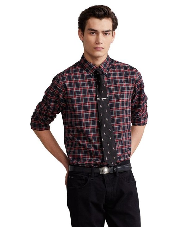 Men's Classic-Fit Checked Twill Shirt
