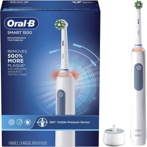Oral-B Smart 1500 Electric Power Rechargeable Battery Toothbrush, Blue