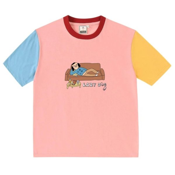 Lazy Dog Colorblock T恤