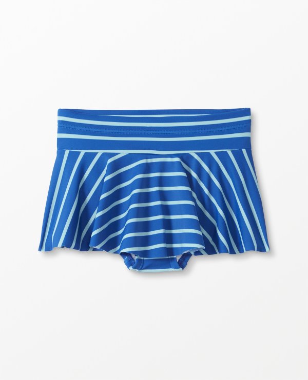 Recycled Sunblock Stripe Swim Skirt
