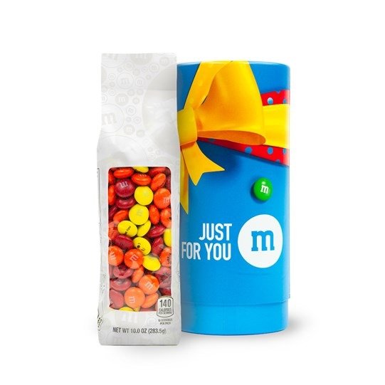 Personalizable M&M’S 10 oz Bag in Just Because Gift Tube | M&M’S - mms.com