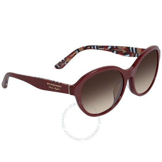 Brown Gradient Oval Ladies Sunglasses