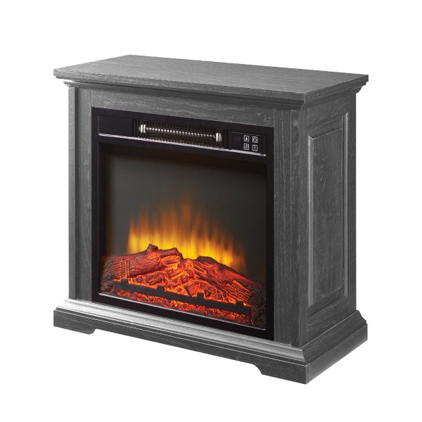 25" Sullivan Infrared Electric Fireplace, Grey