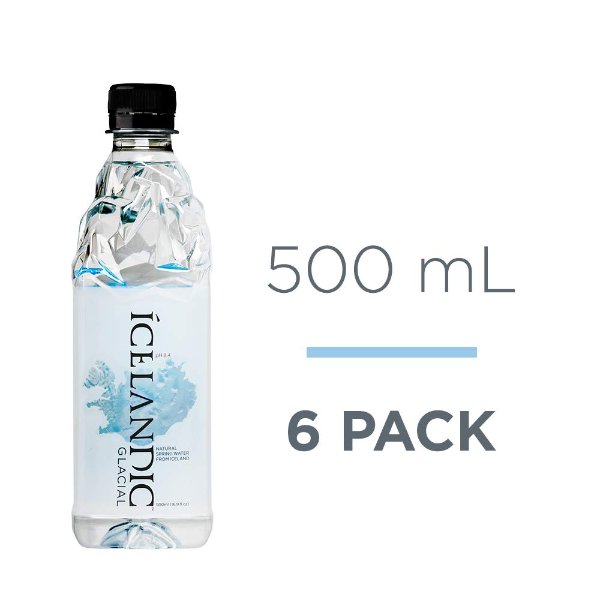 Natural Spring Water, 500 Milliliter, 6 Count