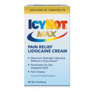 Icy Hot Max Strength Pain Relief Cream with Lidocaine Plus Menthol, 2.7 Ounces