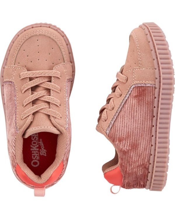 Pink Corduroy Sneakers