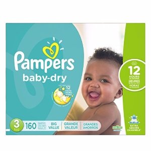 Pampers Baby Dry Diapers, Size 3, 160 Count