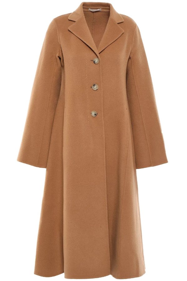 Wool and cashmere-blend felt coat