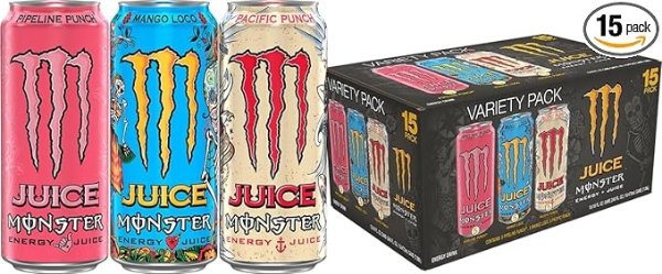 Monster Energy 果汁能量果汁3口味綜合裝16oz 15罐
