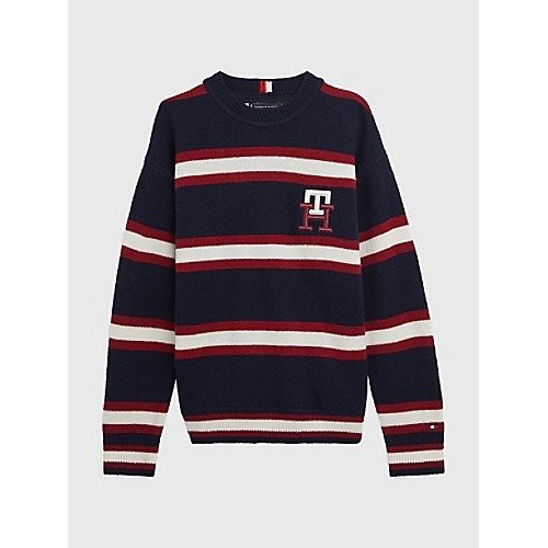 Kids' TH Monogram Stripe Sweater | Tommy Hilfiger