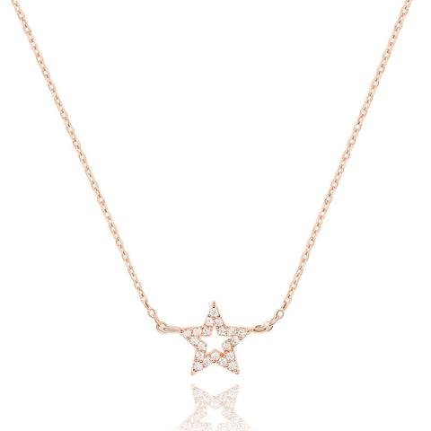 New Tricks Star Necklace in Rose Gold
