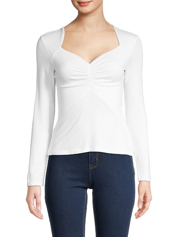 Queen Anne Ruched Top