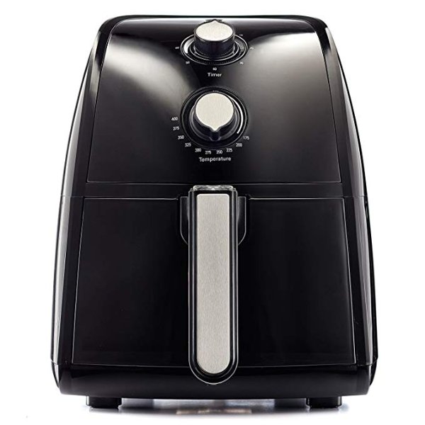 TXG-DS14-14538 Electric Hot Air Fryer with Removable Dishwasher Safe Basket, 2.5 L, Black
