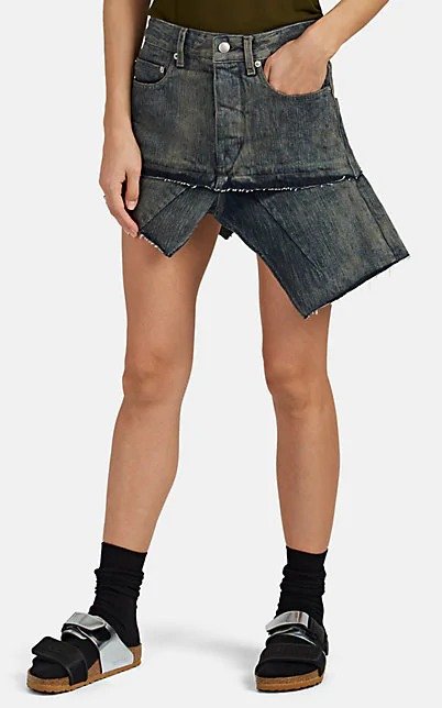 Sisy Asymmetric Denim Miniskirt