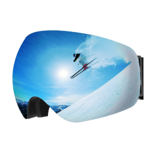 OMorc Ski Goggles, Anti-Fog &100% UV400 Protection, OTG Snowboard Goggles with 180° Wide Viewing Angle and Big Spherical Dual Lens