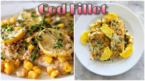 鳕鱼排Cod Fillet的两种吃法｜香煎鳕鱼片佐蒜香柠檬汁＆香烤鳕鱼排（高蛋白低热量）