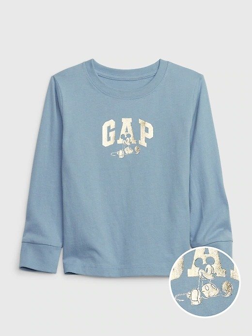 Gap × Disney Toddler 100% Organic Cotton Metallic Mickey Mouse Graphic T-Shirt