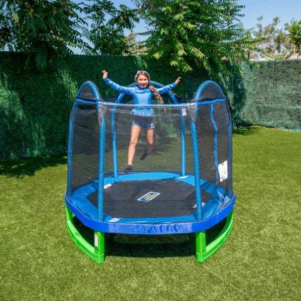 7-Foot My First Trampoline (Ages 3-10) Basic for Kids, Blue