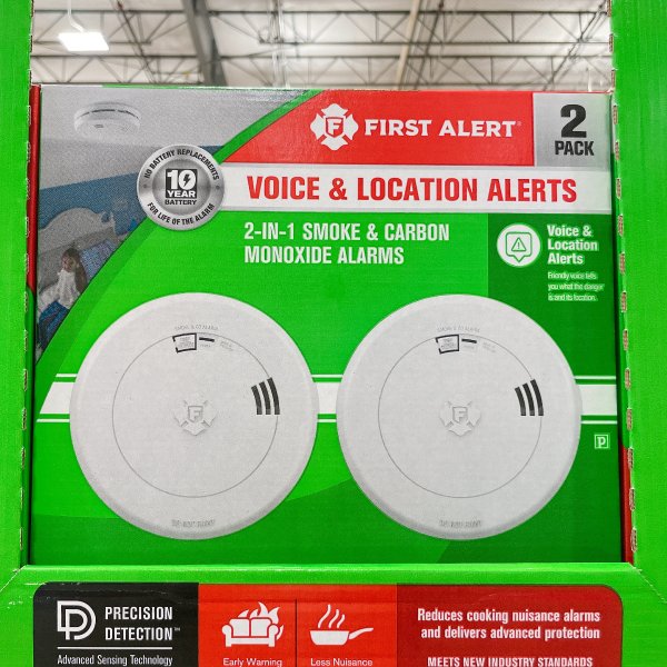 Precision Detection, 10-year Battery Smoke and Carbon Monoxide Alarm, 2-pack