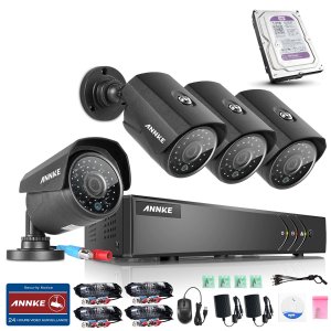 Annke 8-Channel 1.3Megapixels HD-TVI Wired Security System 1080N Video DVR with 1TB HDD Pre-installed and (4) 1080x960p Weatherproof Cameras with Metal Housing and 100ft Night Vision