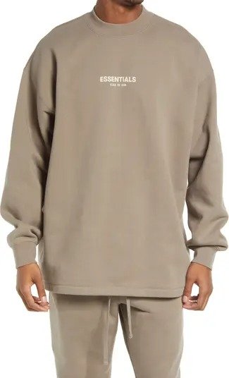 Cotton Blend Crewneck Sweatshirt