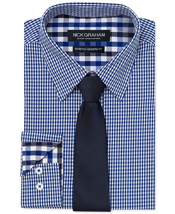 Men's Modern-Fit Dress Shirt and Tie