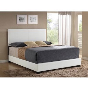 Ireland Queen Faux Leather Bed, White