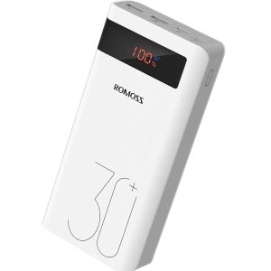 ROMOSS 18W PD 30000mAh Power Bank, Sense 8P+ Type C Fast Charge Portable Charger