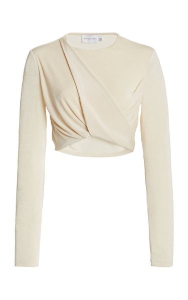 Evelyn Draped Jersey Cropped Top