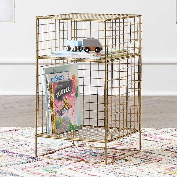 Kids On the Grid Gold 2-Cube Nightstand + Reviews | Crate & Kids