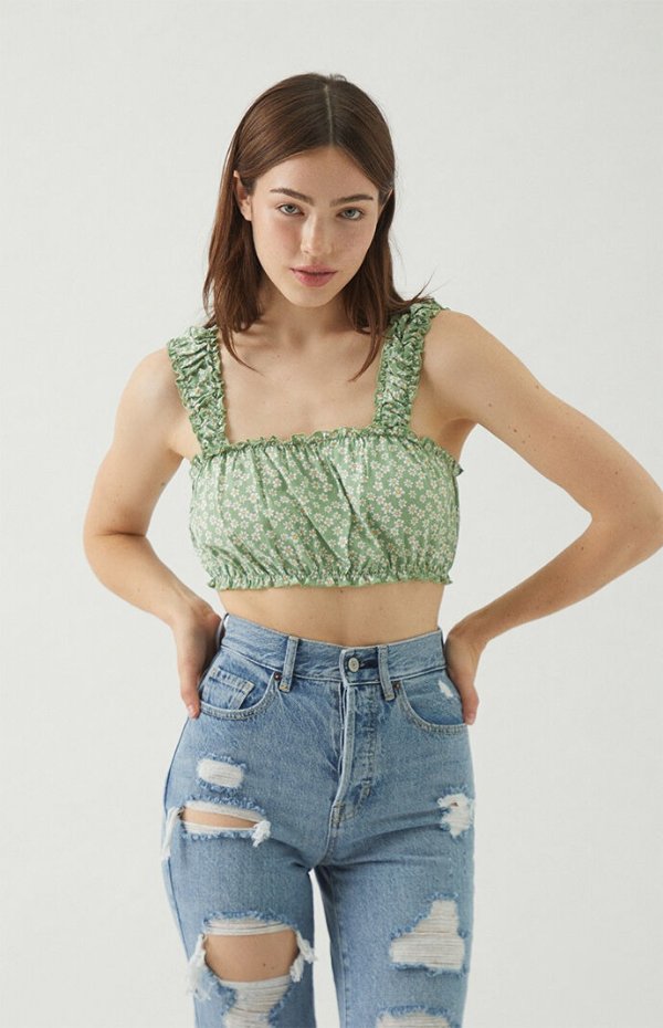 Cropped Woven Top