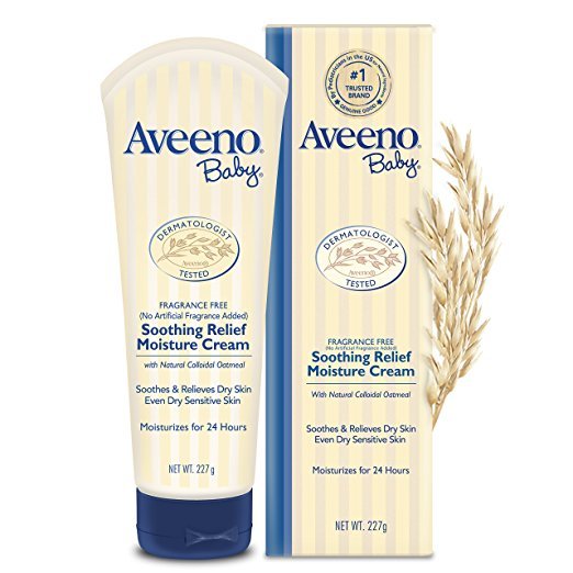 Aveeno Baby Soothing Relief Moisturizing Cream For Dry Sensitive Skin, 8 Oz.