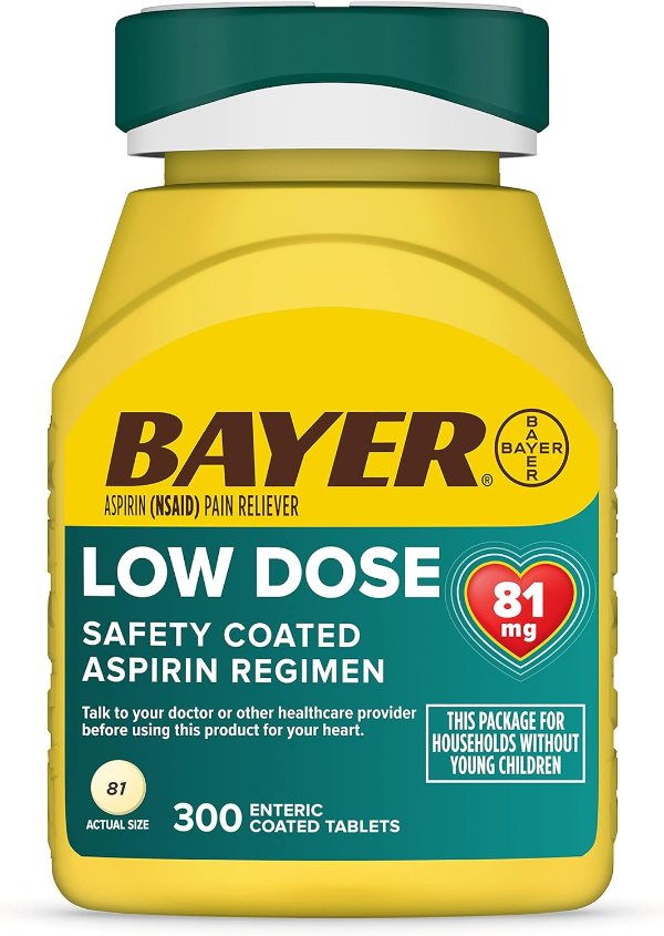 Bayer 阿司匹林片剂 81mg 300片
