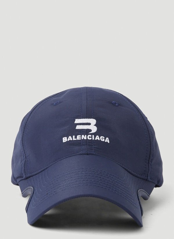 Notched Baseball Cap in Blue