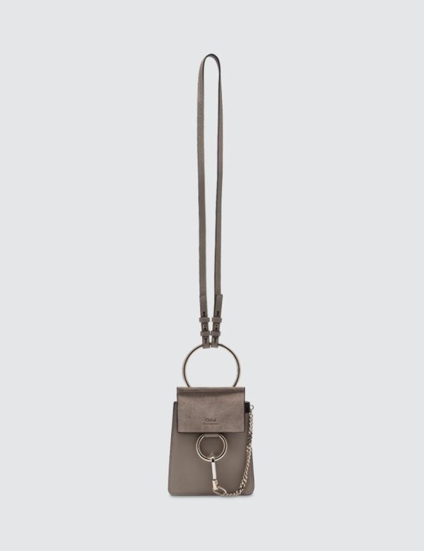 Faye Mini Suede-panel Leather Cross-body Bag