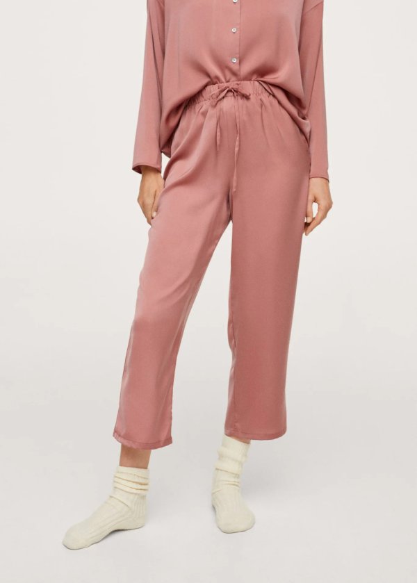 Satin pyjama pants - Women | Mango USA