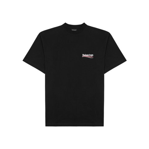 BalenciagaPolitical logo cotton T-shirt