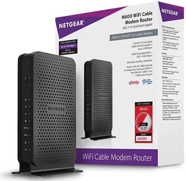 N600 (8x4) WiFi DOCSIS 3.0 Cable Modem Router