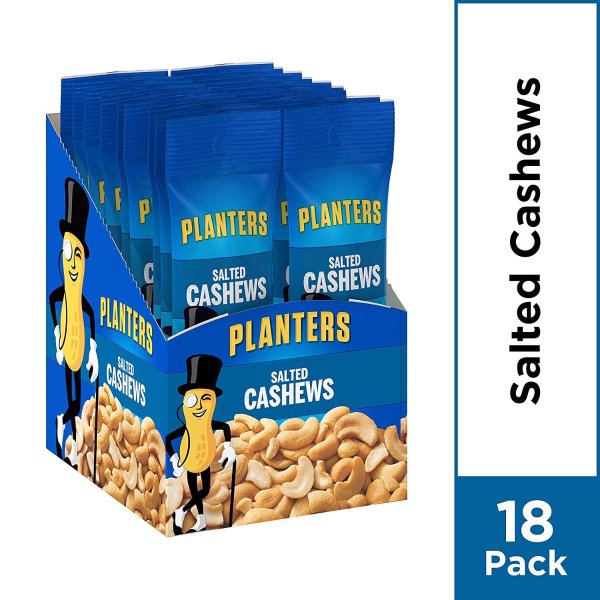 Salted Cashews, 1.5 oz. Bags (18 Pack)