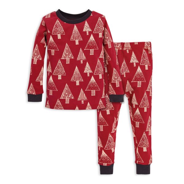 Festive Forest Organic Baby 2-Piece Holiday Matching Family Pajamas