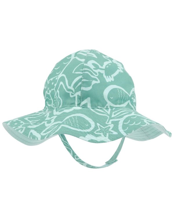 Baby Ocean Print Reversible Swim Hat