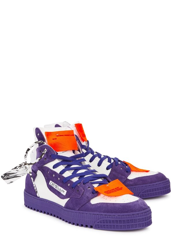 Off-Court 3.0 purple panelled hi-top sneakers