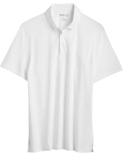 Awearness Kenneth Cole White Pima Cotton Modern Fit Polo Shirt - Men's Sale | Men's Wearhouse