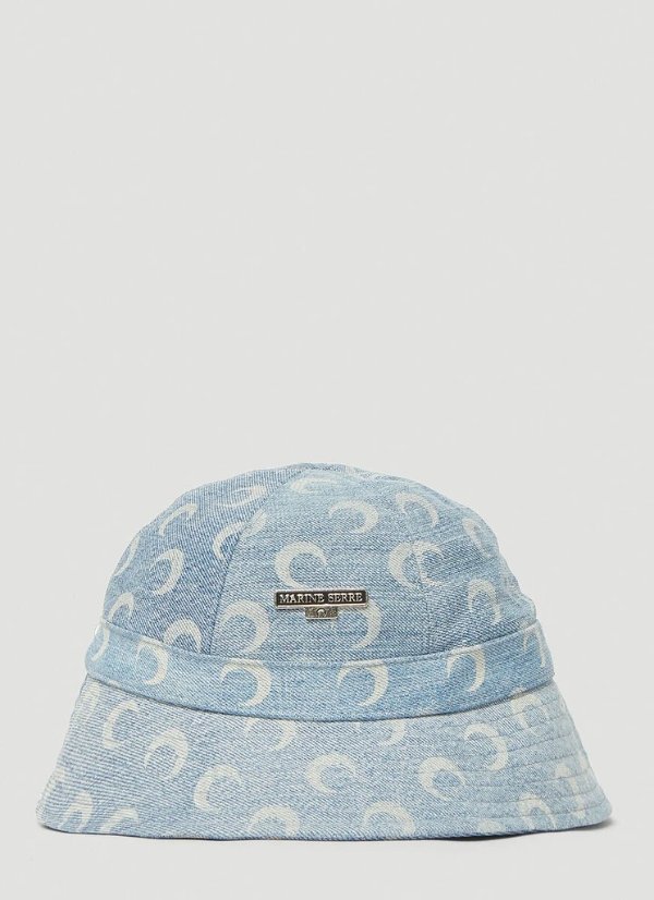 Crescent Moon Print Bucket Hat