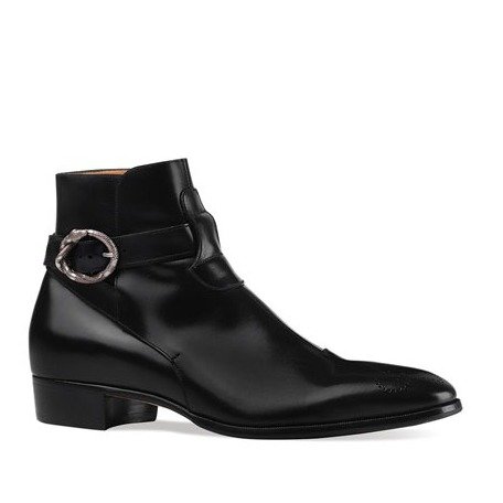 Leather Ankle Boot with Kingsnake Buckle