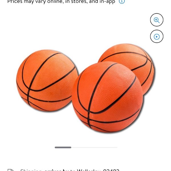 MD Sports 7" 3pcs Rubber Arcade Basketballs Replacement