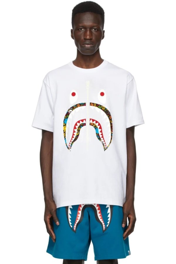 White Bandana Milo Pool Shark T-Shirt
