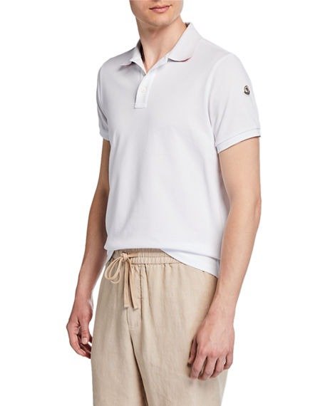 Men's Polo Shirt with Striped Undercollar