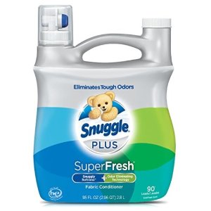 Snuggle Plus Super Fresh Liquid Fabric Softener with Odor Eliminating Technology, 95 Fluid Ounces